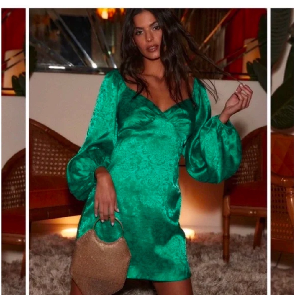 12th Tribe Emerald Green Party Dress NEW WITH TAGS 
Size Medium